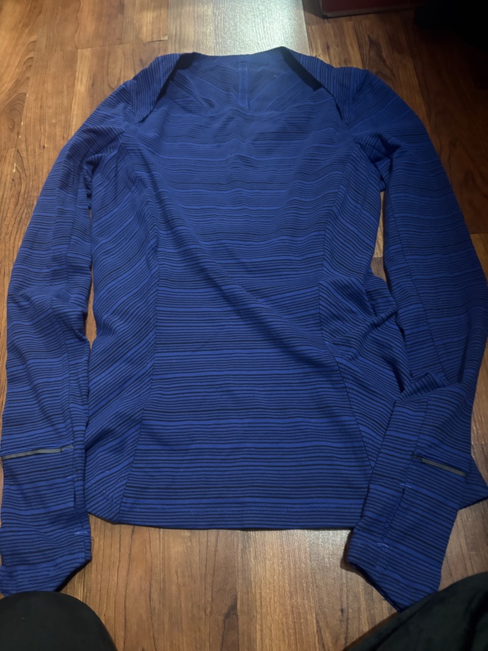 lululemon athletica Striped Long Sleeve Top in Deep Blue